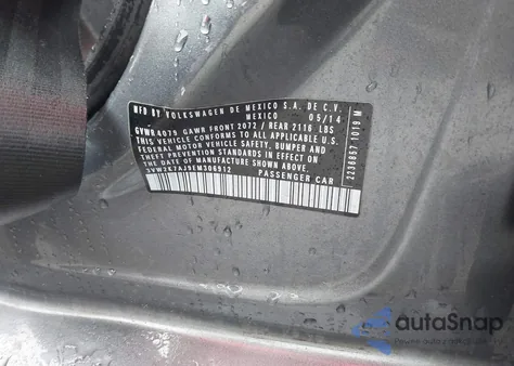 2014 Volkswagen Jetta 2.0L S from USA, damaged, VIN 3VW2K7AJ9EM306912